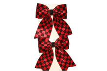 Load image into Gallery viewer, Checked Bow Hair Clips (Various Colours) - Accessories