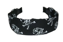 Load image into Gallery viewer, Cloth Pirate Skull and Crossbones Hair Band (Various Colours) - Accessories