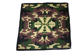 Square Green Camo Bandana - Accessories