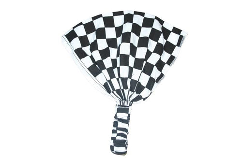 Black and White Checked Elastic Bandana - Accessories