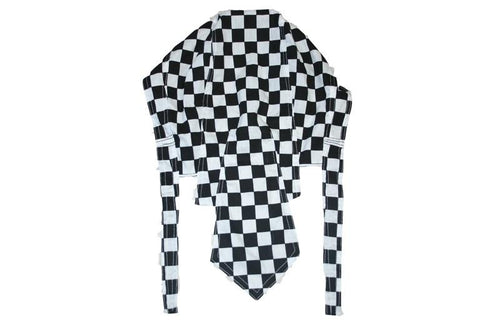 Black and White Checked Zandana - Accessories