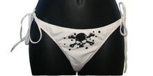 Load image into Gallery viewer, White Skull and Crossbone Print Bikini - Bikinis