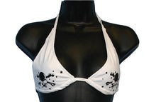 Load image into Gallery viewer, White Skull and Crossbone Print Bikini - Bikinis