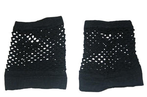 Black Fishnet Fingerless Gloves - Accessories