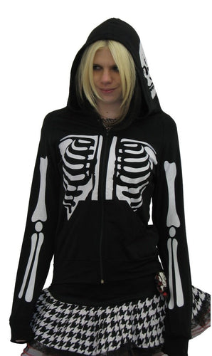 Skeleton Black Hoody - Hoodies