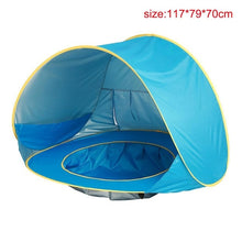 Load image into Gallery viewer, Baby Beach Tent Children Waterproof Pop Up sun Awning Tent UV-protecting Sunshelter with Pool Kid Outdoor Camping Sunshade Beach - 