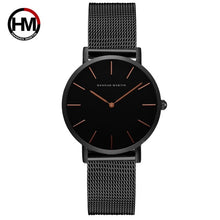 Load image into Gallery viewer, Japan Quartz Movement High Quality 36mm hannah Martin Women Stainless Steel Mesh Rose Gold Waterproof Ladies Watch Dropshipping - 