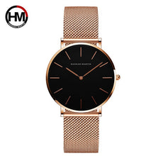 Load image into Gallery viewer, Japan Quartz Movement High Quality 36mm hannah Martin Women Stainless Steel Mesh Rose Gold Waterproof Ladies Watch Dropshipping - 