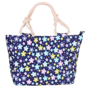 2019 Fashion Folding Women Big Size Handbag Tote Ladies Casual Flower Printing Canvas Graffiti Shoulder Bag Beach Bolsa Feminina - 