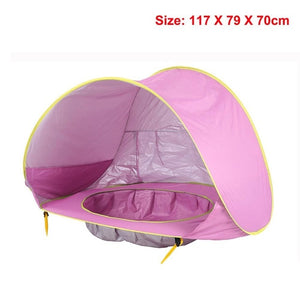 Baby Beach Tent Children Waterproof Pop Up sun Awning Tent UV-protecting Sunshelter with Pool Kid Outdoor Camping Sunshade Beach - 