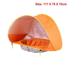 Baby Beach Tent Children Waterproof Pop Up sun Awning Tent UV-protecting Sunshelter with Pool Kid Outdoor Camping Sunshade Beach - 