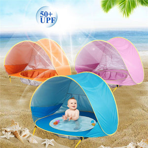 Baby Beach Tent Children Waterproof Pop Up sun Awning Tent UV-protecting Sunshelter with Pool Kid Outdoor Camping Sunshade Beach - 