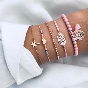 IPARAM Bohemian Shell Map Turtle Bracelet Set 2019 Retro Geometric Statement Female Glamour Fashion Jewelry Jewelry Gift - 