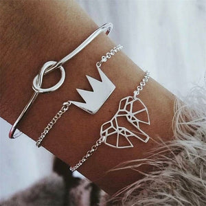 IPARAM Bohemian Shell Map Turtle Bracelet Set 2019 Retro Geometric Statement Female Glamour Fashion Jewelry Jewelry Gift - 