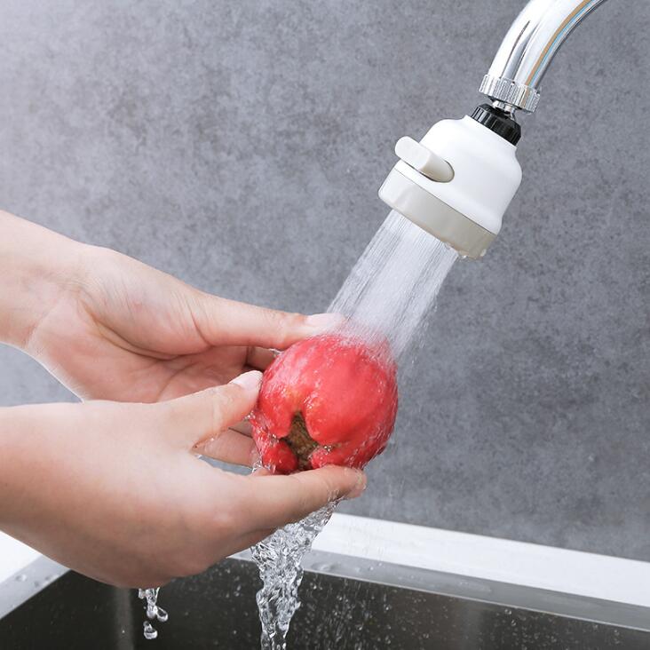 Moveable Kitchen Tap Head Universal 360 Degree Rotatable Faucet Water Saving Filter Sprayer Three-Mode - 