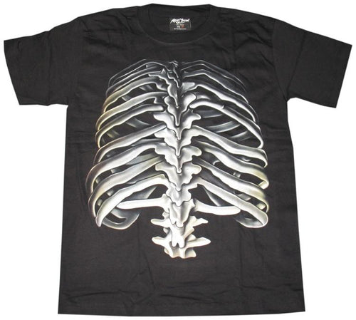 Rock Chan Glow-In-The-Dark Human Ribcage T-shirt - T-shirts